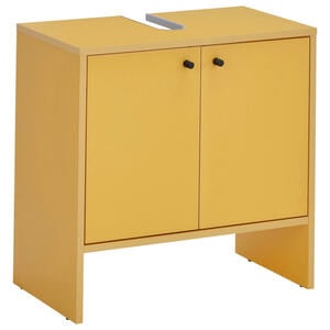 Mid.you Waschbeckenunterschrank, Gelb, Kunststoff, 60x60x35 cm, Made in EU, stehend, Badezimmer, Badezimmerschränke, Waschbeckenunterschränke