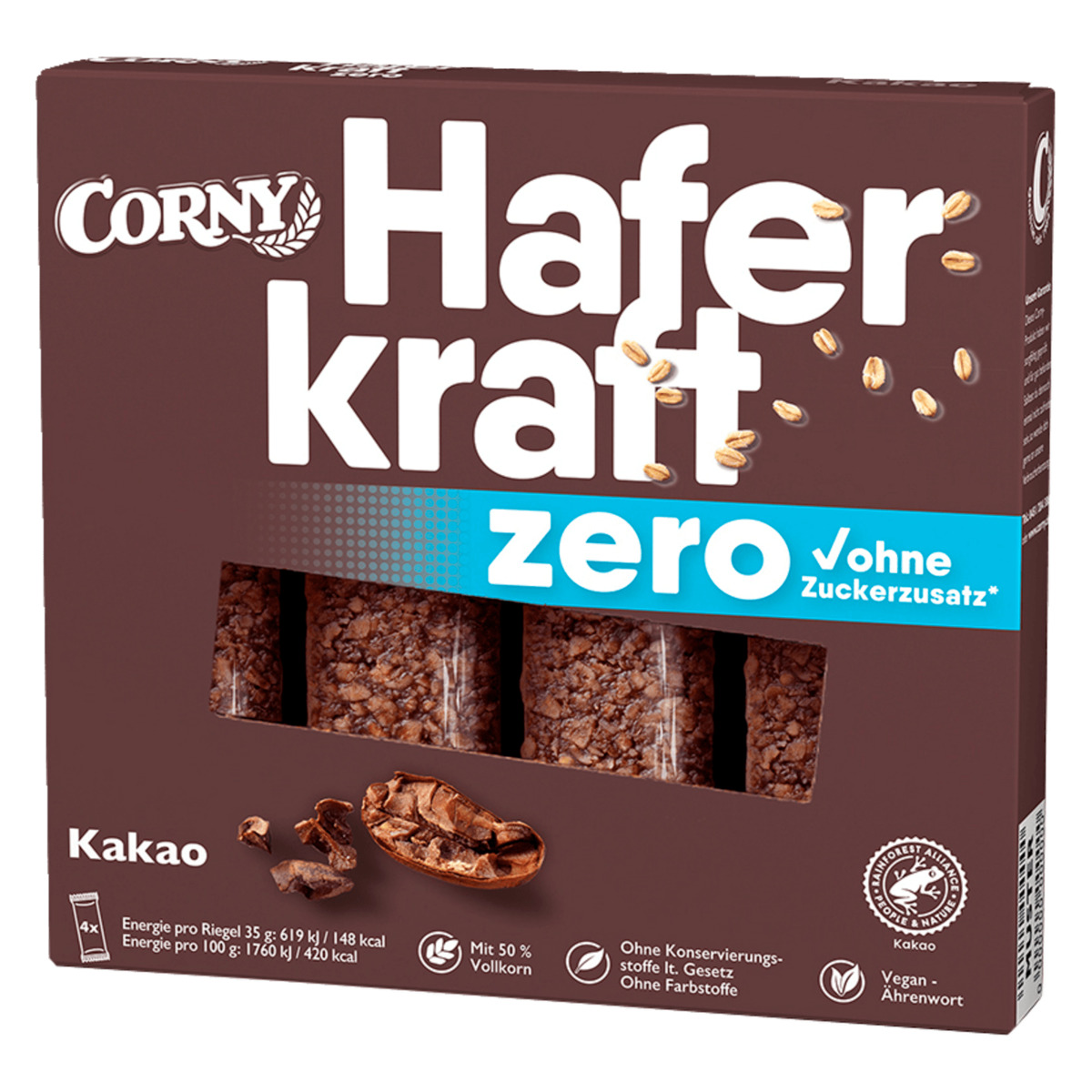 Bild 1 von Corny Haferkraft Kakao Riegel zuckerfrei vegan 35g