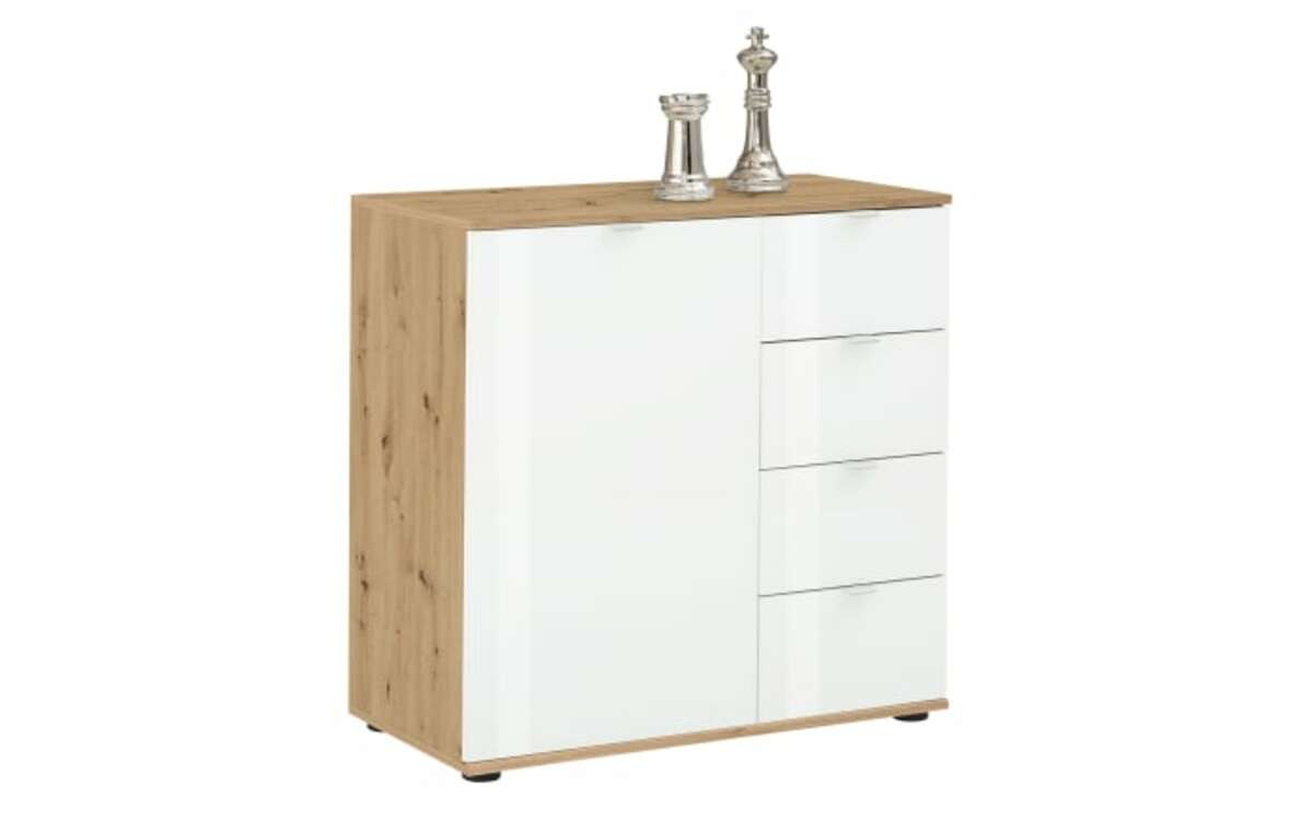 Bild 3 von Kommode Fonte in Asteiche Nachbildung-weiß, 81 x 82 cm