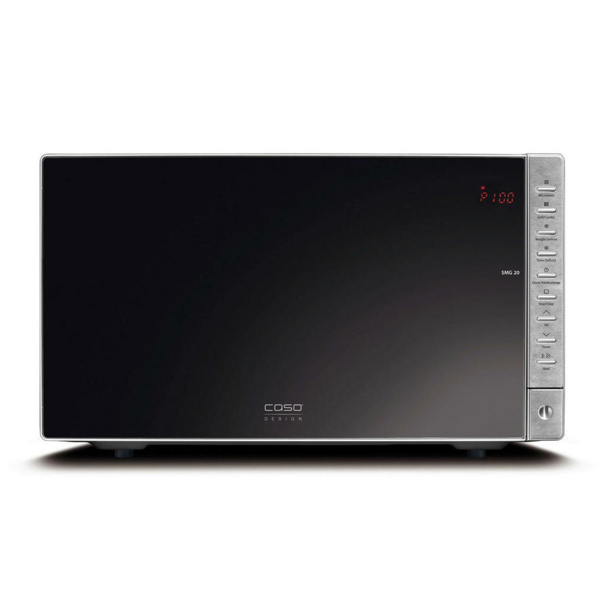 Bild 1 von Caso Design Mikrowelle, Silber, 46x29x34.5 cm, CE, Garraumbeleuchtung, Automatik-Kochprogramme, Signalton, Küchen, Küchenelektrogeräte, Mikrowellen