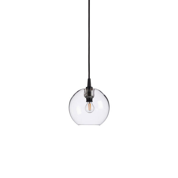 Bild 1 von Belid Hängeleuchte Gloria, Klar, Schwarz, Metall, Glas, 17.5 cm, CE, Lampen & Leuchten, Leuchtenserien