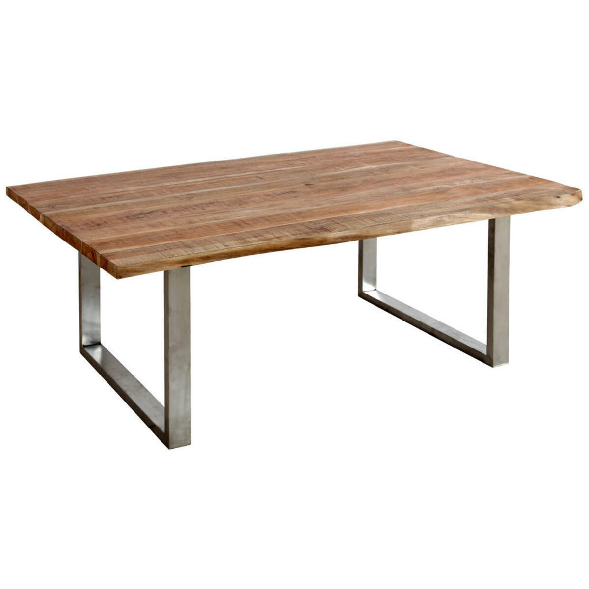 Bild 1 von Landscape Couchtisch, Akazie, Edelstahl, Holz, Metall, Akazie, Hartholz, Holz, U-Form, 70x45 cm, Wohnzimmer, Wohnzimmertische, Couchtische, Metall-Couchtische