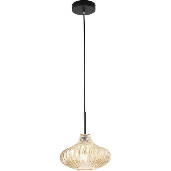 Bild 1 von Fabas Luce Pendelleuchte Budelli, Schwarz, Metall, Glas, orientalisch,orientalisch, 200 cm, ISO 9001, höhenverstellbar, Lampen & Leuchten, Innenbeleuchtung, Hängelampen, Pendelleuchten