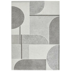 Novel Webteppich Valentino, Braun, Grau, Hellgrau, Dunkelgrau, Textil, Abstraktes, rechteckig, 80 cm, Oeko-Tex® Standard 100, für Fußbodenheizung geeignet, Teppiche & Böden, Teppiche, Moderne Tep