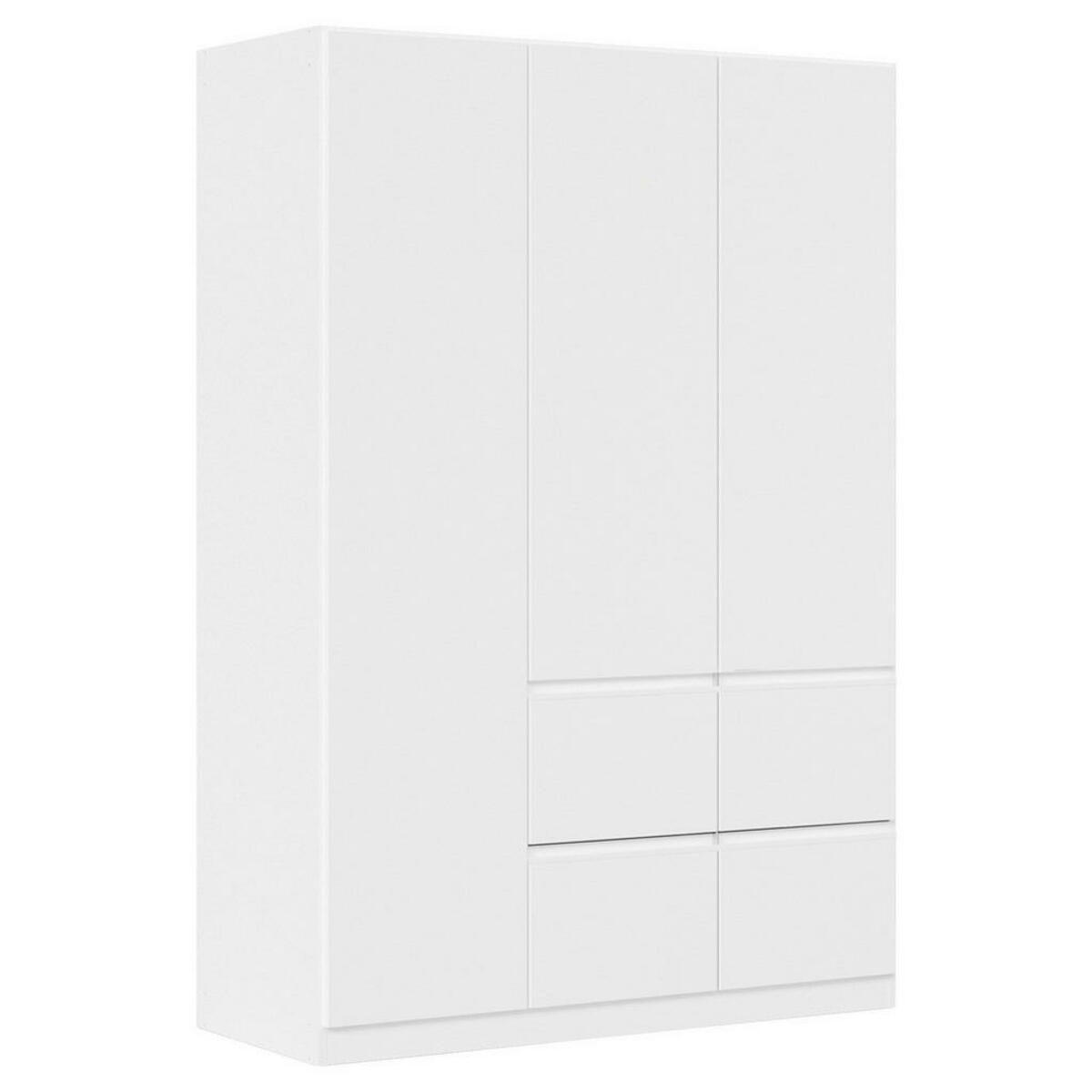 Bild 1 von Xora Drehtürenschrank, Weiß, Kunststoff, 2 Fächer, 4 Schubladen, 136x197x54 cm, Blauer Engel, Goldenes M, BQ - Bündnis für Qualität, Made in Germany, in verschiedenen Größen erhältlich, Holz