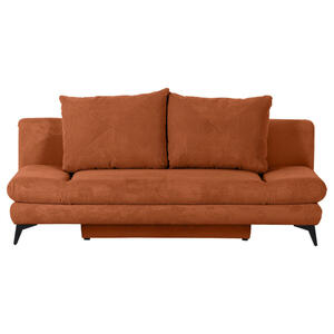 Carryhome Schlafsofa, Rost, Textil, 2-Sitzer, 200x78x95 cm, Stoffauswahl, Liegefunktion, Schlafen auf Sitzhöhe, Rücken echt, Kinder & Jugendmöbel, Jugendmöbel, Jugendsofas