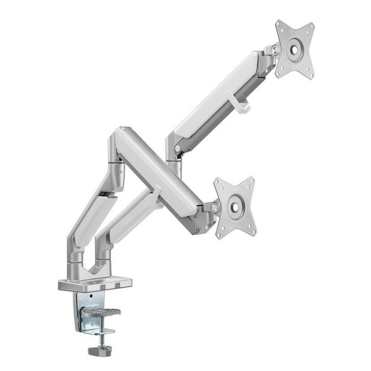 Bild 1 von Boxxx Monitor-Halterung, Grau, Weiß, Metall, Kunststoff, 110x69.7x11.6 cm, 360° drehbar, breitenverstellbar, höhenverstellbar, Arbeitszimmer, Bürozubehör