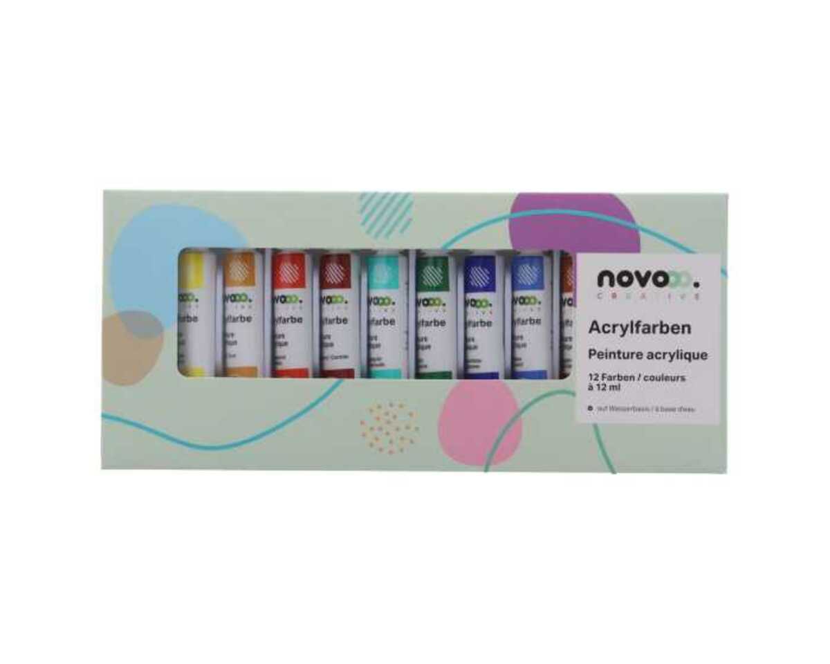 Bild 1 von Acrylfarben 12er novooo, wasserbasis