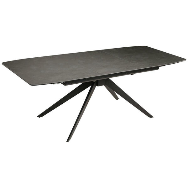 Bild 1 von Hom`in Esstisch, Rost, Schwarz, Metall, Keramik, bootsförmig, Flachrohr, konisch, 90x76 cm, ausziehbar, Variantenauswahl, Esszimmer, Tische, Esstische