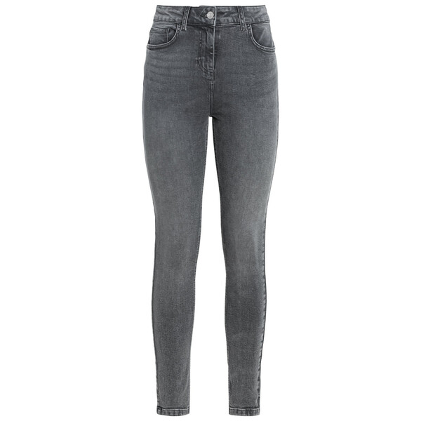 Bild 1 von Damen Skinny-Jeans mit Used-Waschung GRAU