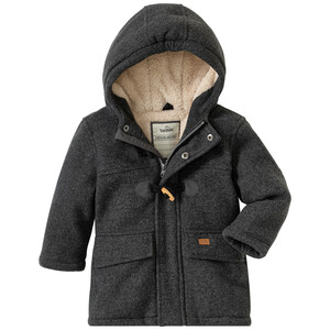 Baby Dufflecoat mit Teddyplüsch DUNKELGRAU