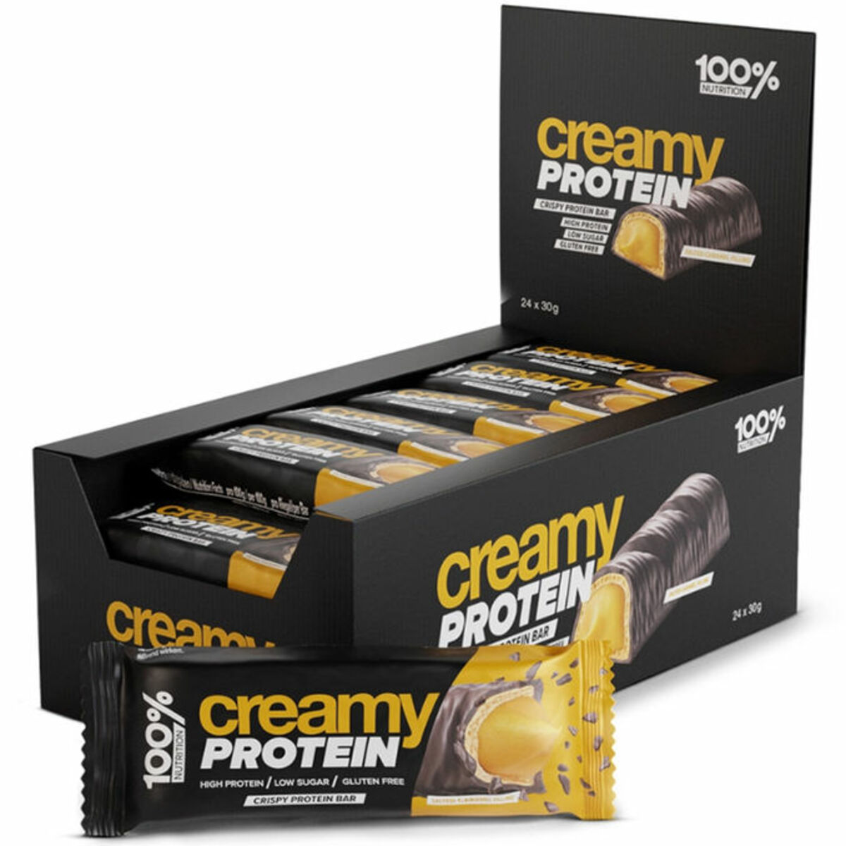 Bild 1 von 100% Nutrition Proteinriegel Dark Chocolate Salted Caramel