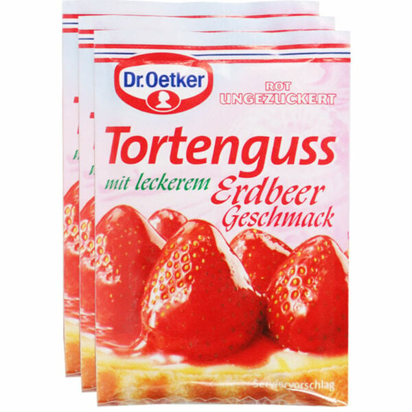 Bild 1 von Dr. Oetker Tortenguss Erdbeer, 3er Pack