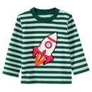 Bild 1 von Kinder Langarmshirt mit Blockstreifen DUNKELGRÜN / HELLGRÜN