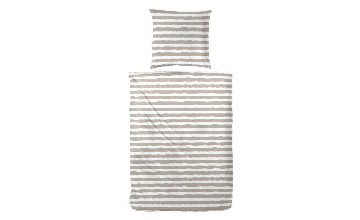 Bild 1 von Baumwoll Bettwäsche-Set beige Maße (cm): B: 155 H: 1 Heimtextilien