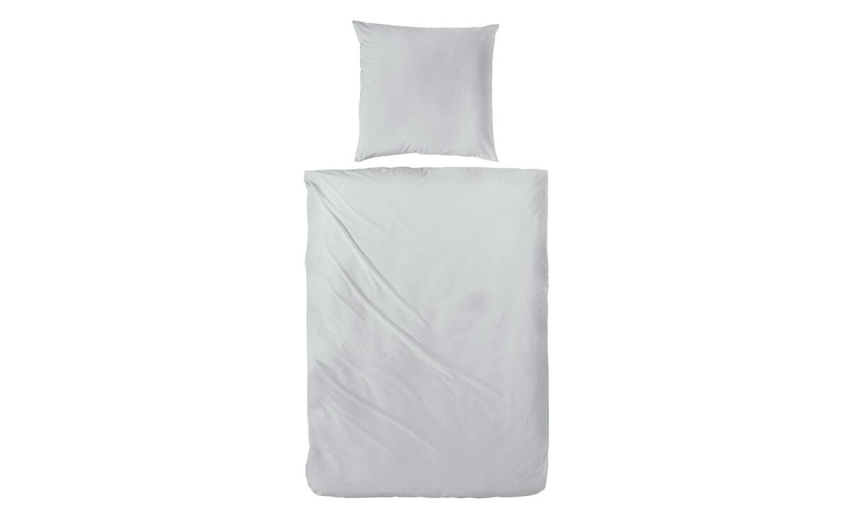 Bild 1 von Satin Bettwäsche-Set grau Maße (cm): B: 200 H: 1 Heimtextilien