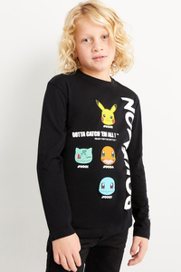 C&A Pokémon-Langarmshirt, Schwarz, Größe: 176