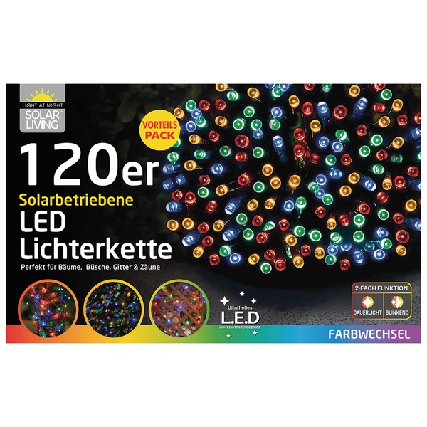 Bild 1 von Lichterkette Solar 120 LED, bunt L12m