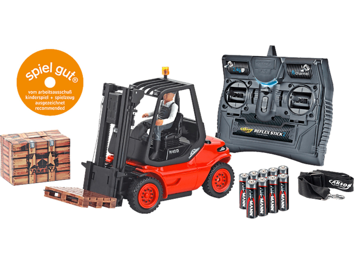 Bild 1 von CARSON 1:14 Gabelstapler Linde 2.4G 100% RTR Spielzeugmodell, Rot