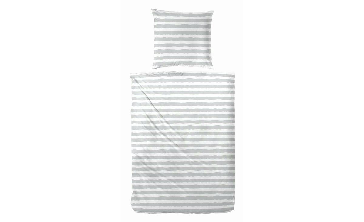 Bild 1 von Baumwoll Bettwäsche-Set grau Maße (cm): B: 155 H: 1 Heimtextilien