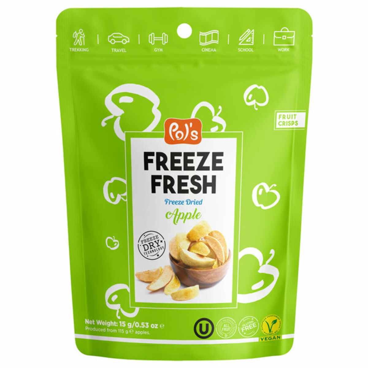 Bild 1 von Pol's Freeze Fresh Gefriergetrockneter Apfel (Probiergröße)