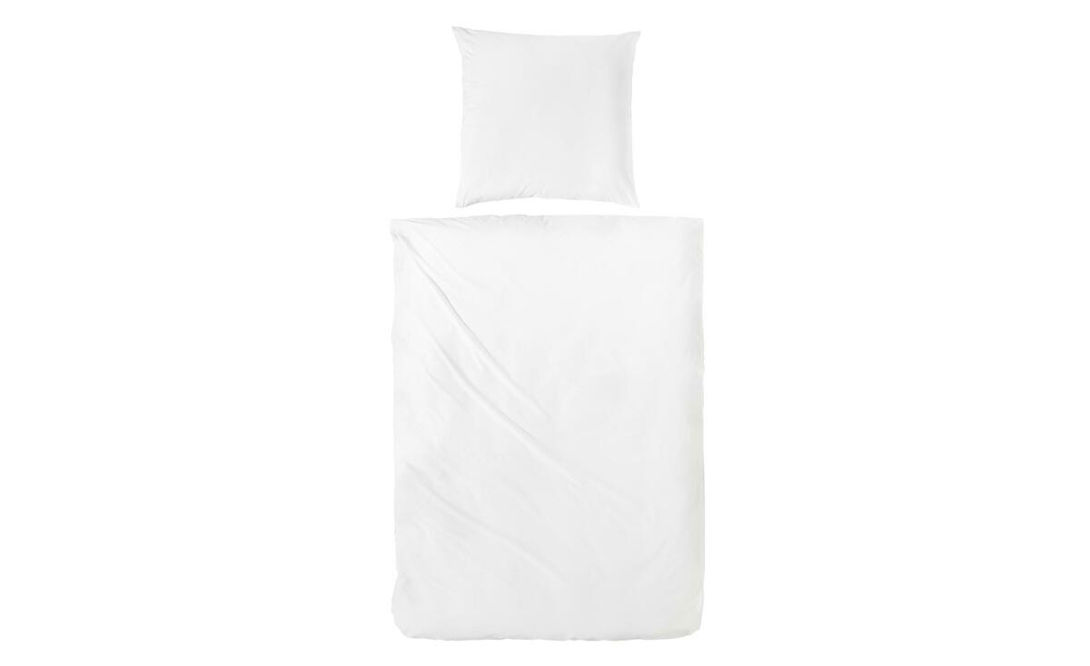 Bild 1 von Satin Bettwäsche-Set weiß Maße (cm): B: 135 H: 1 Heimtextilien