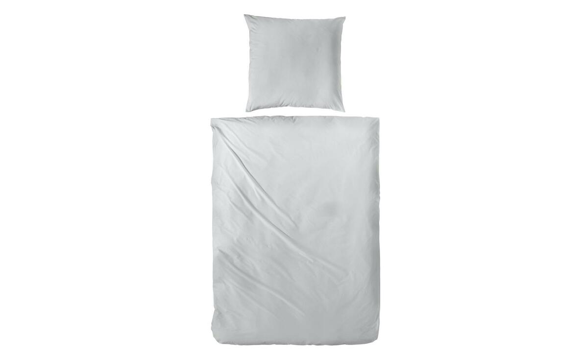 Bild 1 von Perkal Bettwäsche-Set grau Maße (cm): B: 200 H: 1 Heimtextilien