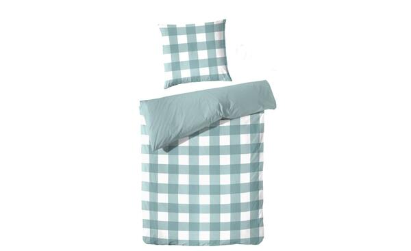 Bild 1 von Perkal Bettwäsche-Set grün Maße (cm): B: 200 H: 1 Heimtextilien
