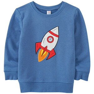 Kinder Sweatshirt mit Raumschiff-Applikation BLAU