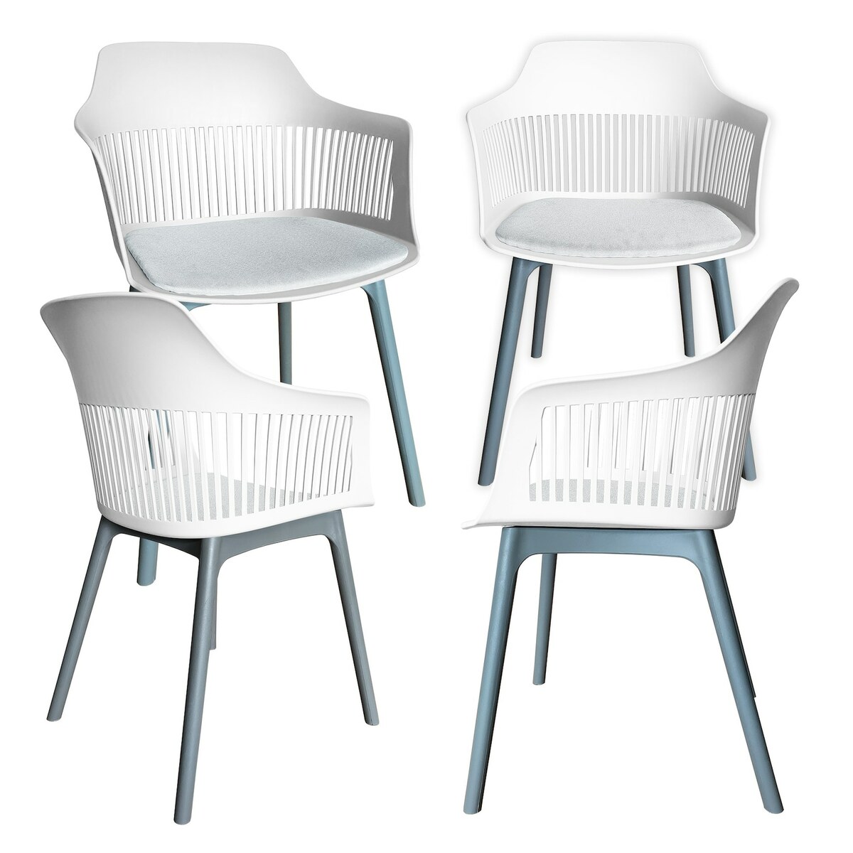 Bild 1 von Trisens moderner Gartenstuhl in eleganter Optik - bequeme Esszimmerstühle pflegeleichte Terrassenmöbel für den Außen- und Innenbereich