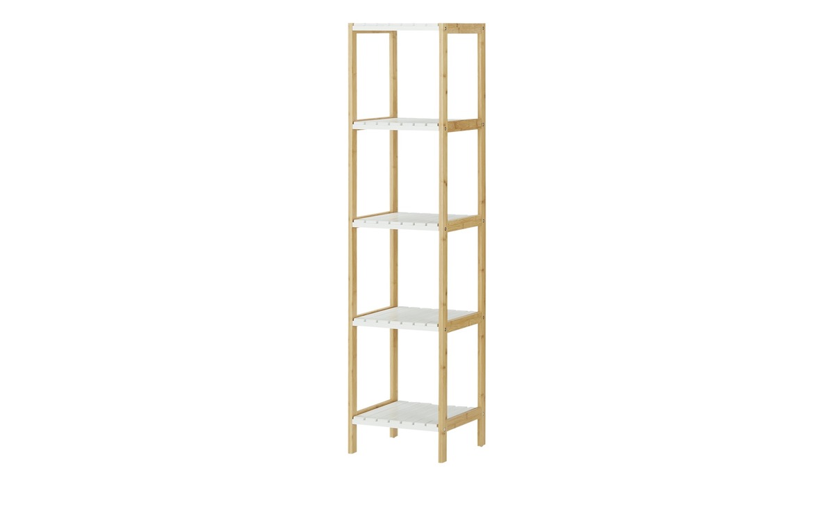 Bild 1 von Badregal  Wien holzfarben Maße (cm): B: 34 H: 140 T: 33 Badezimmer