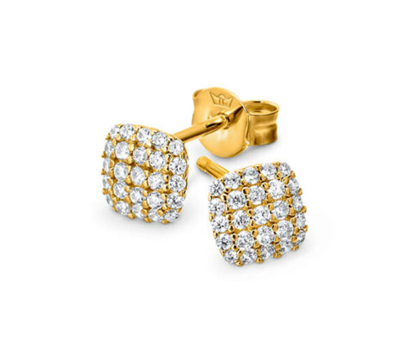 Bild 1 von 585 Gold Ohrstecker Zirkonia Cushion