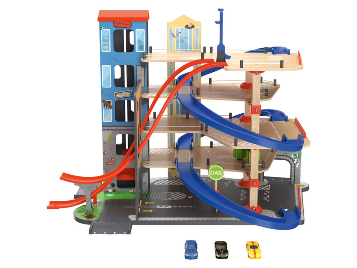 Bild 2 von Playtive Holz Parkhaus, 5 Etagen, mit 3 Autos