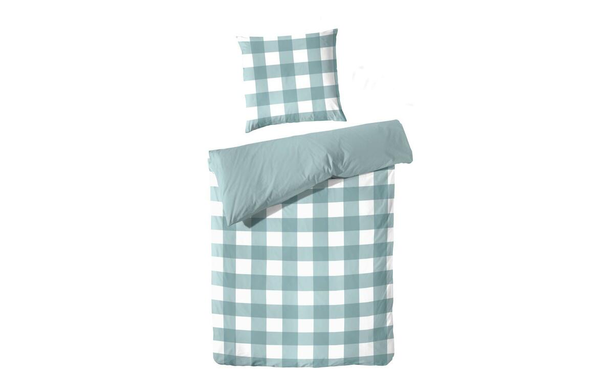 Bild 1 von Perkal Bettwäsche-Set grün Maße (cm): B: 155 H: 1 Heimtextilien