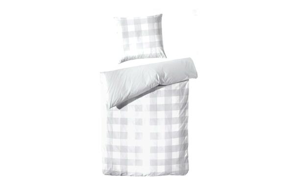 Bild 1 von Perkal Bettwäsche-Set grau Maße (cm): B: 240 H: 1 Heimtextilien