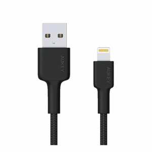 AUKEY CB-AL05 iPhone Kabel, 2m geflochtenes Nylon Lightning Ladekabel, Kompatibel mit iPhone, iPad und mehr