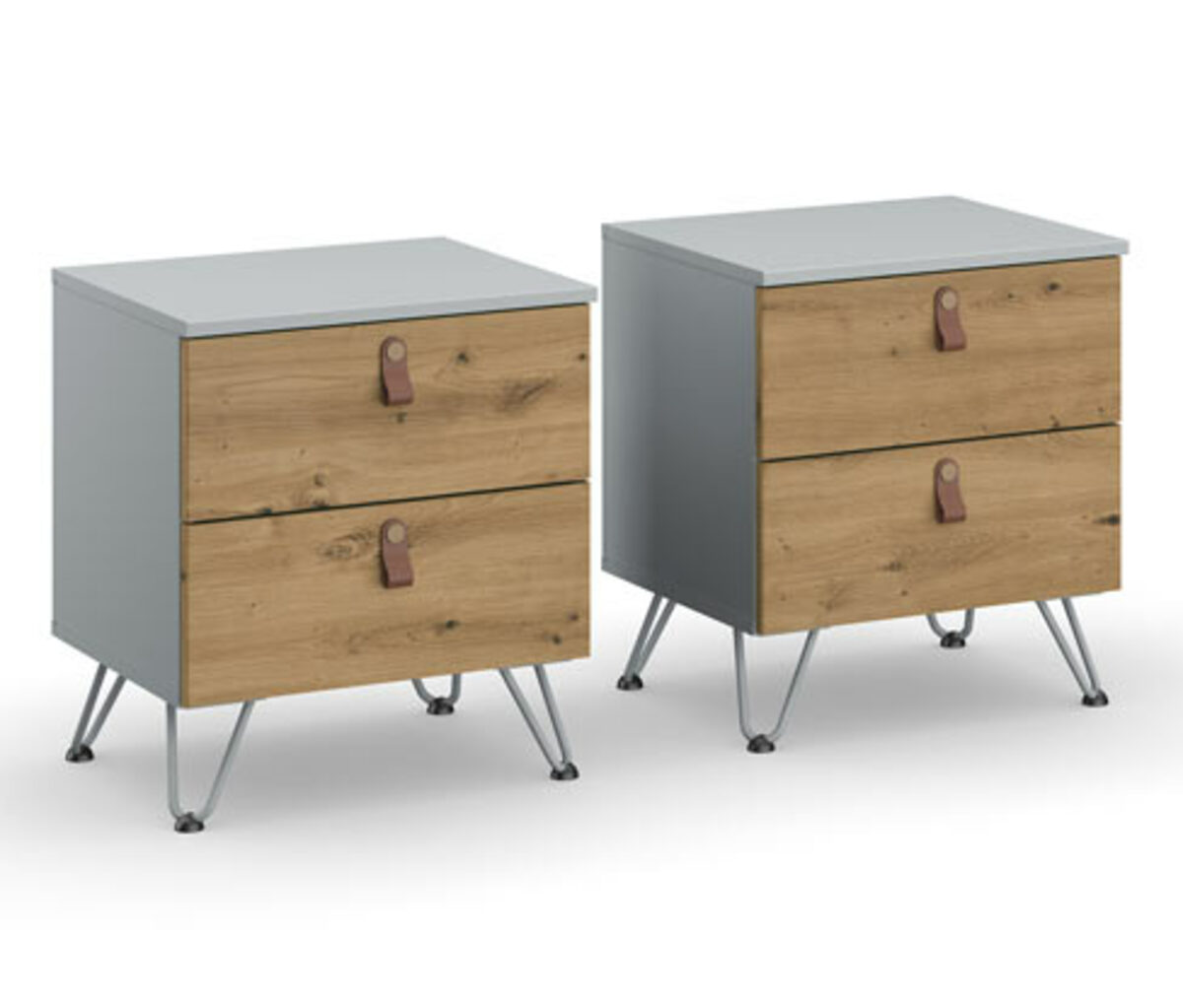 Bild 1 von Nachttischpaar »Homey«, seidengrau