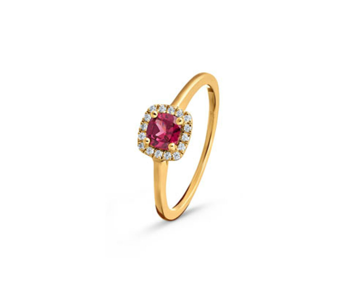 Bild 1 von 585 Gold Ring Rhodolith und Zirkonia