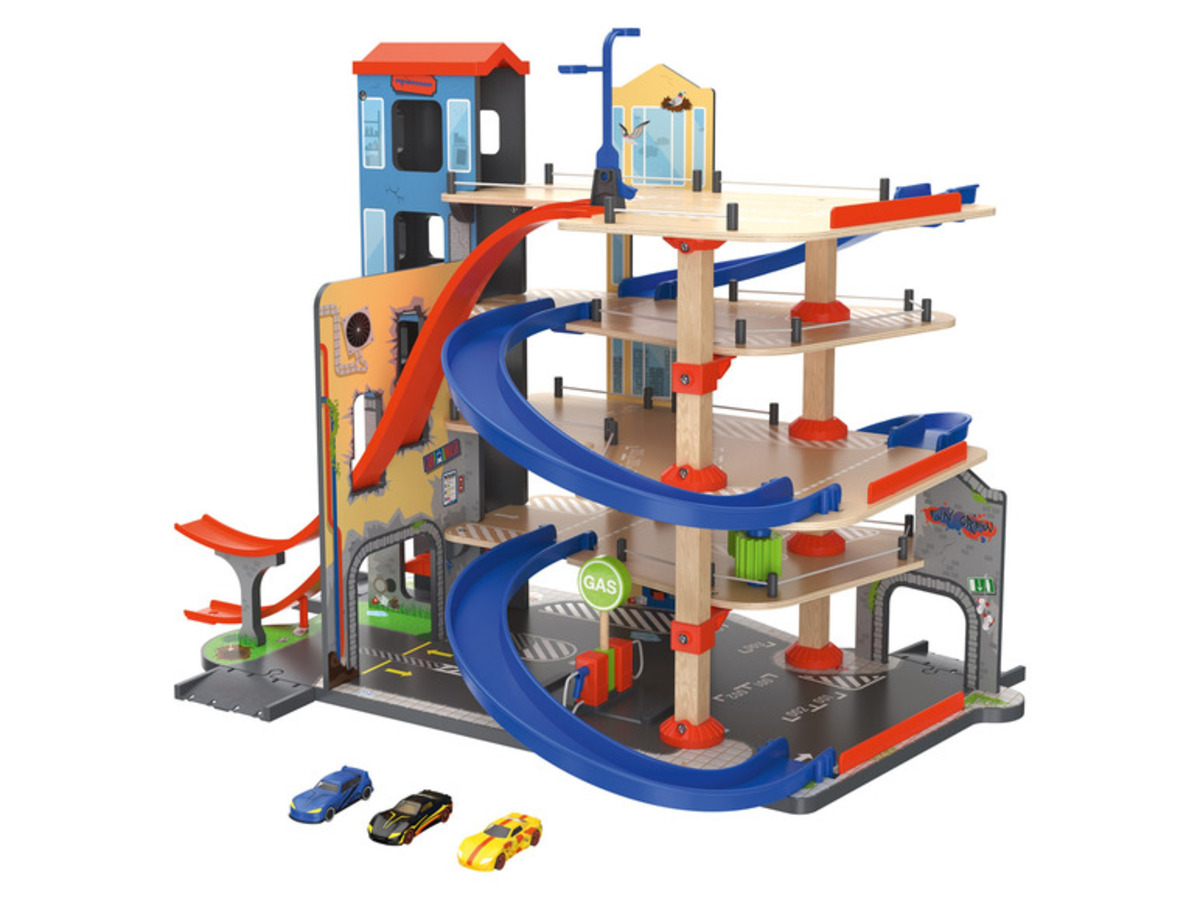 Bild 1 von Playtive Holz Parkhaus, 5 Etagen, mit 3 Autos