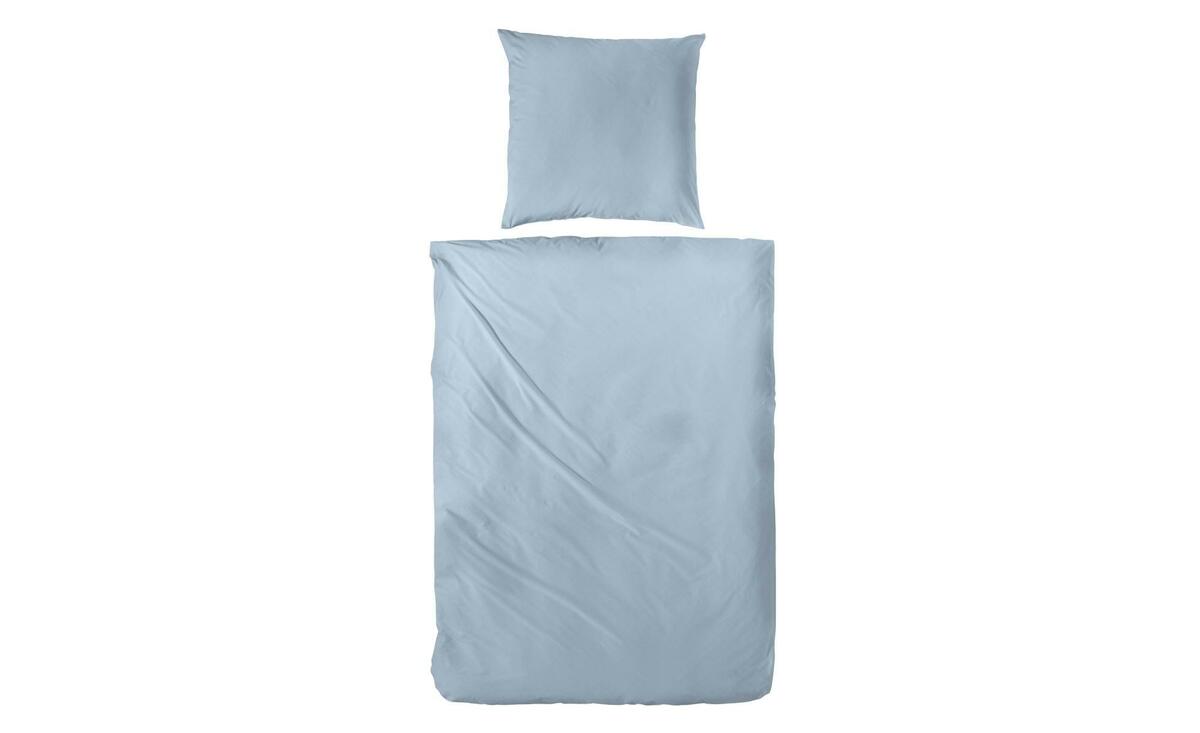Bild 1 von Mako-Satin Bettwäsche-Set blau Maße (cm): B: 200 H: 1 Heimtextilien