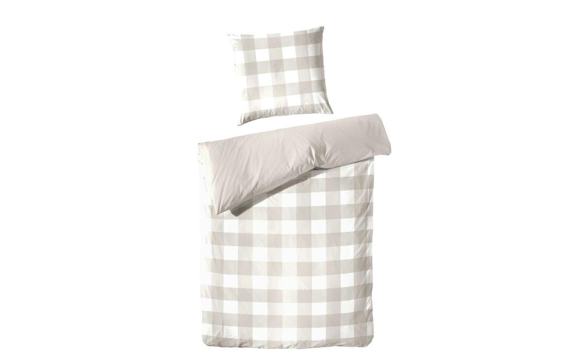 Bild 1 von Perkal Bettwäsche-Set braun Maße (cm): B: 200 H: 1 Heimtextilien