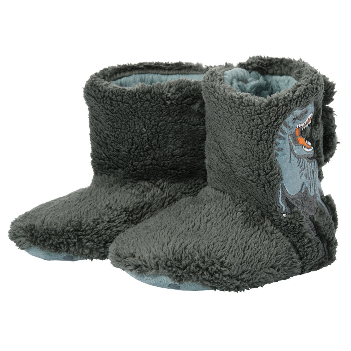 Bild 1 von Jungen Hausschuhe aus Plüsch DUNKELGRÜN