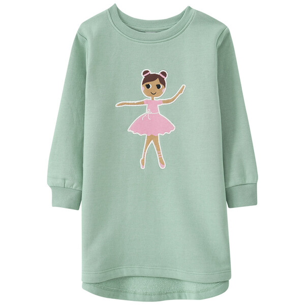 Vertbaudet Mädchen Sweatkleid Mit Häkelkragen - Baumwolle, Weicher Strick