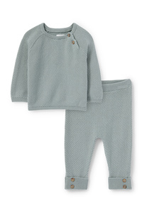C&A Baby-Outfit-2 teilig, Grün, Größe: 56