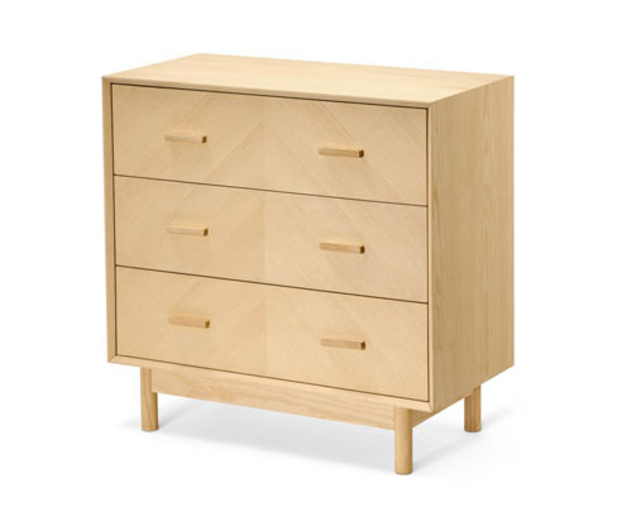 Bild 1 von Schubladenkommode aus Eschenholz mit dekorativen Fronten