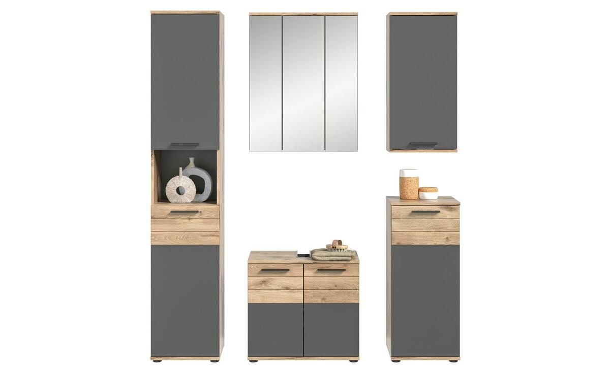 Bild 1 von Badkombination grau Maße (cm): B: 164 H: 190 Badezimmer