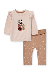C&A Minnie Maus-Baby-Outfit-2 teilig, Beige, Größe: 56