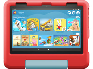 AMAZON Fire HD 8 Kids (2022), Tablet, 32 GB, Zoll, Schwarz, mitgelieferte Hülle in Farbton Rot