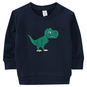 Baby Sweatshirt mit Dino-Applikation DUNKELBLAU