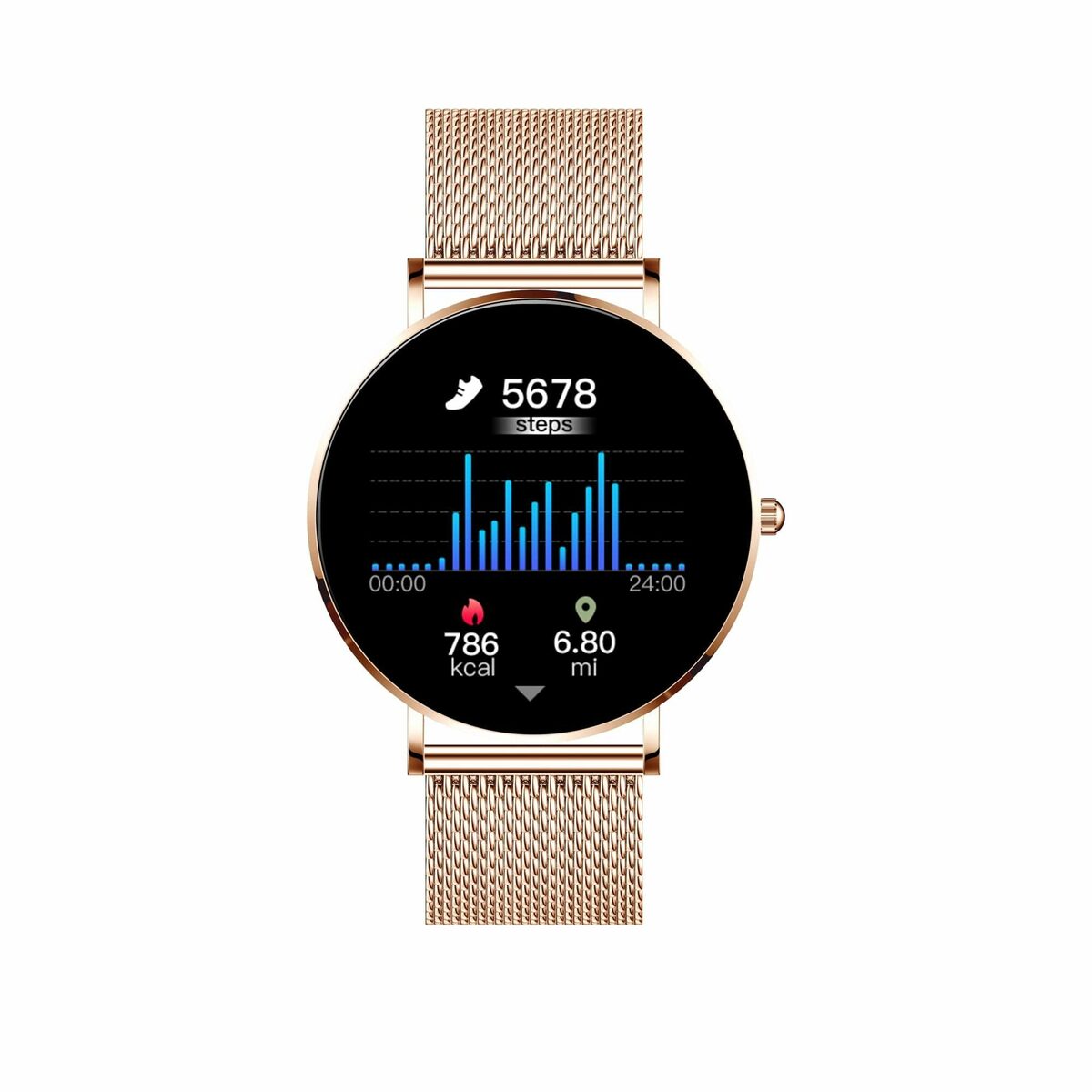 Bild 3 von XCOAST SIONA 2 Damen Smartwatch (4,2 cm/1,3 Zoll, iOS & Android) Rosegold (hell), Fitness Tracker, 3-tlg., neueste Generation, Wasserdicht, Ultra flach, Puls, Blutdruck, brillante Farben